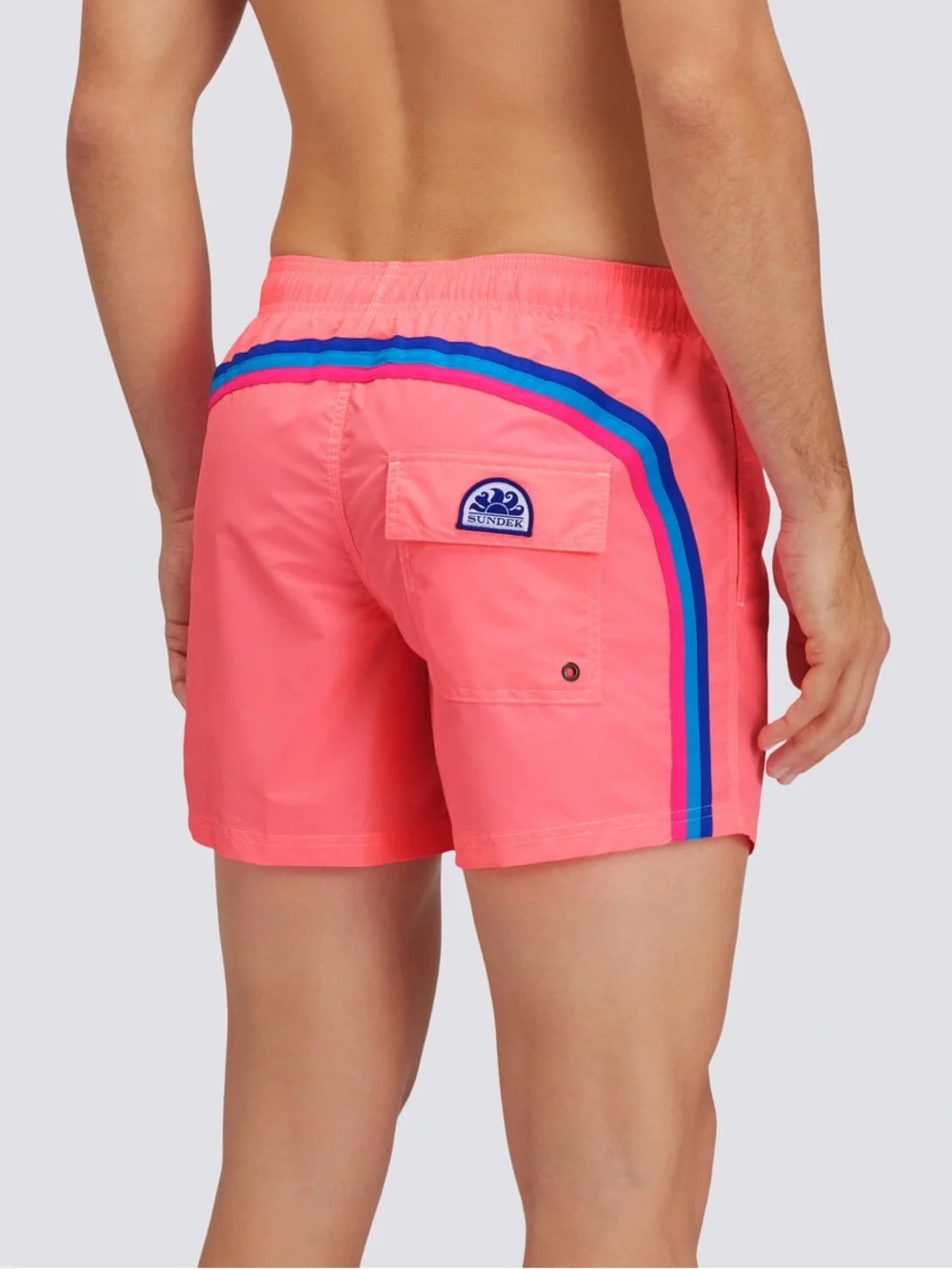 Sundek Iconik Taffeta Short Swimshorts With Elastic Waist - Men’s